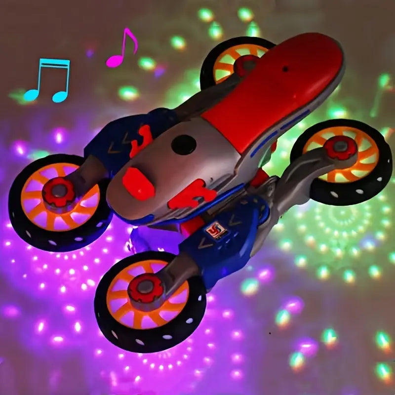 ✨Jouet de moto transformant avec lumières et musique✨