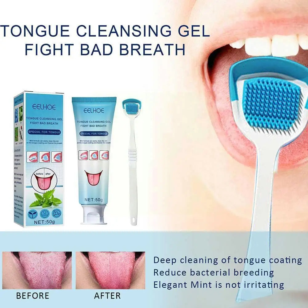 Gel Nettoyant pour la Langue avec Brosse