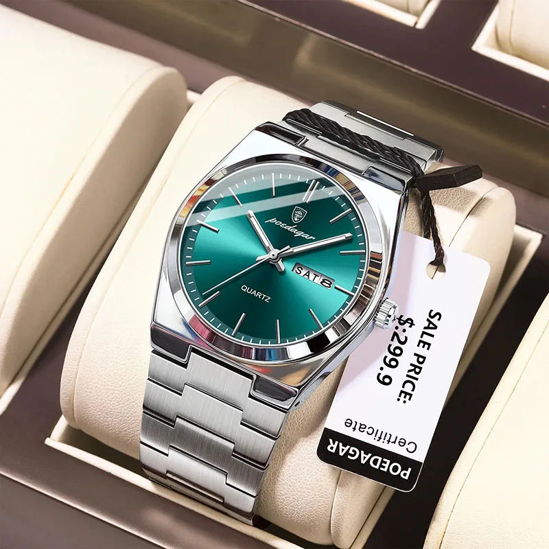 Montre de luxe en acier inoxydable pour homme