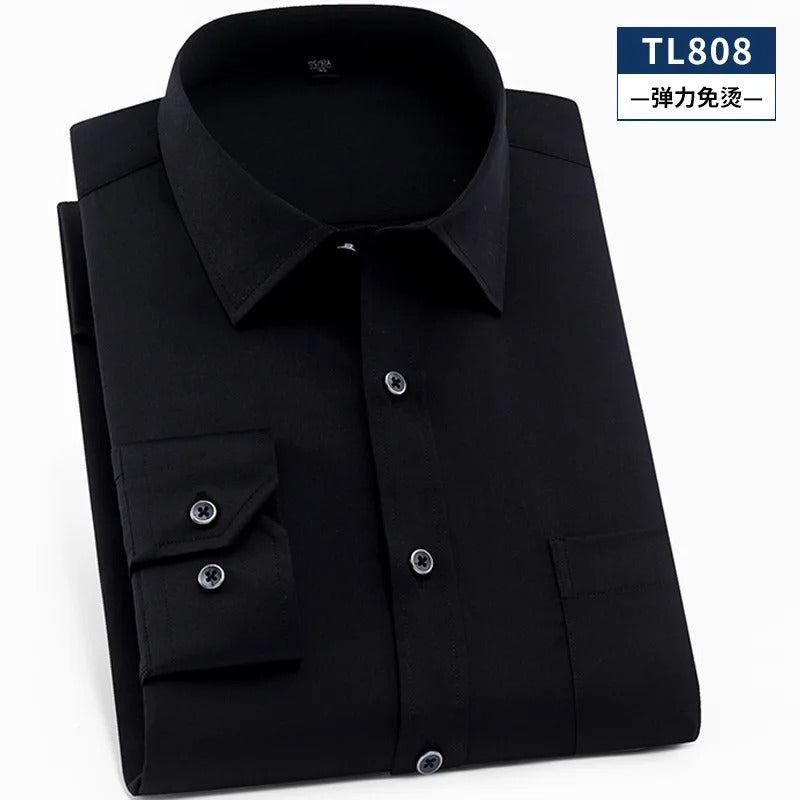 Chemise extensible Anti-rides sans repassage, habillées pour hommes