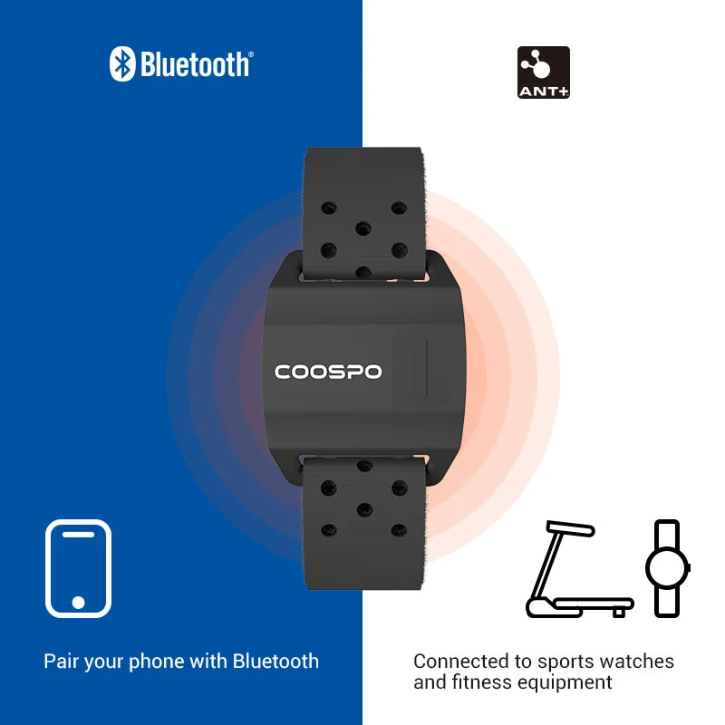 Brassard cardiofréquencemètre sans fil COOSPO HW706