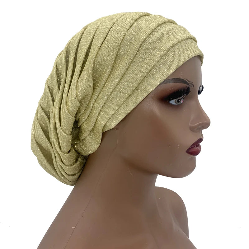 Turban Plissé à Paillettes