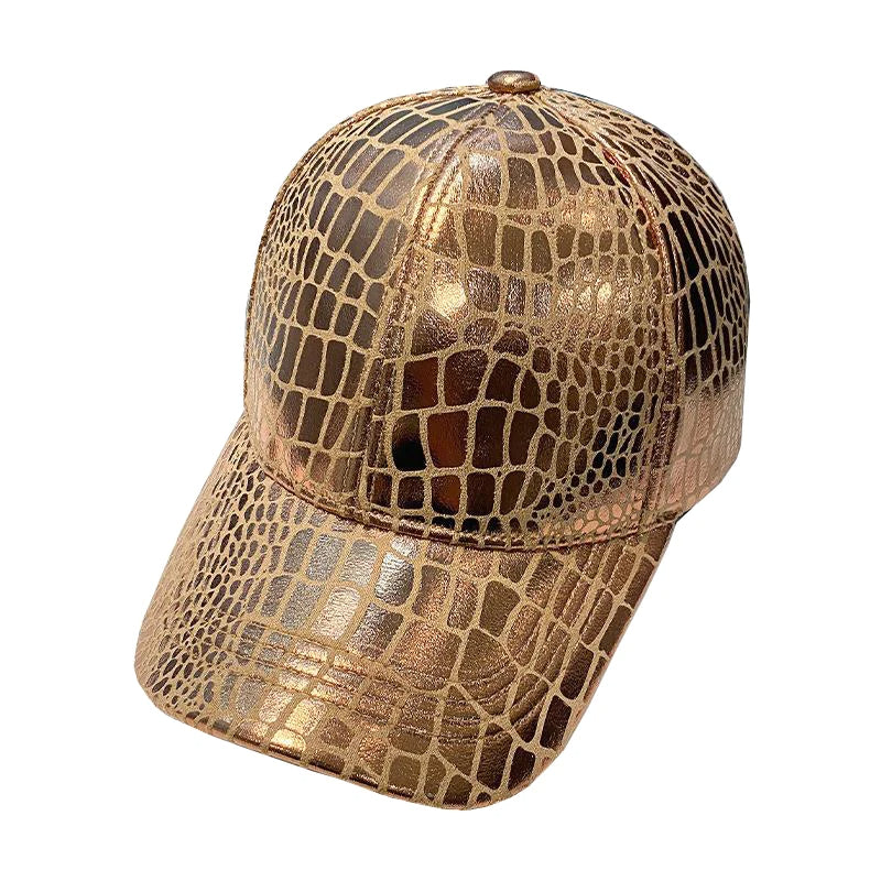🎩Casquette de Baseball en Cuir à Carreaux