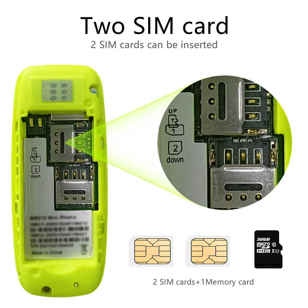 Mini Téléphone Portable BM310 avec Double Carte SIM et Bluetooth