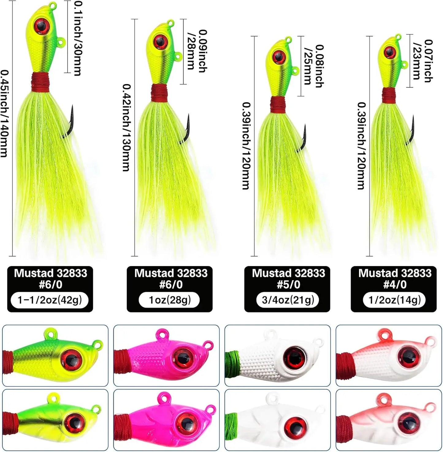 Leurre Bucktail avec Hameçon – L’Appât Idéal pour la Pêche au Thon