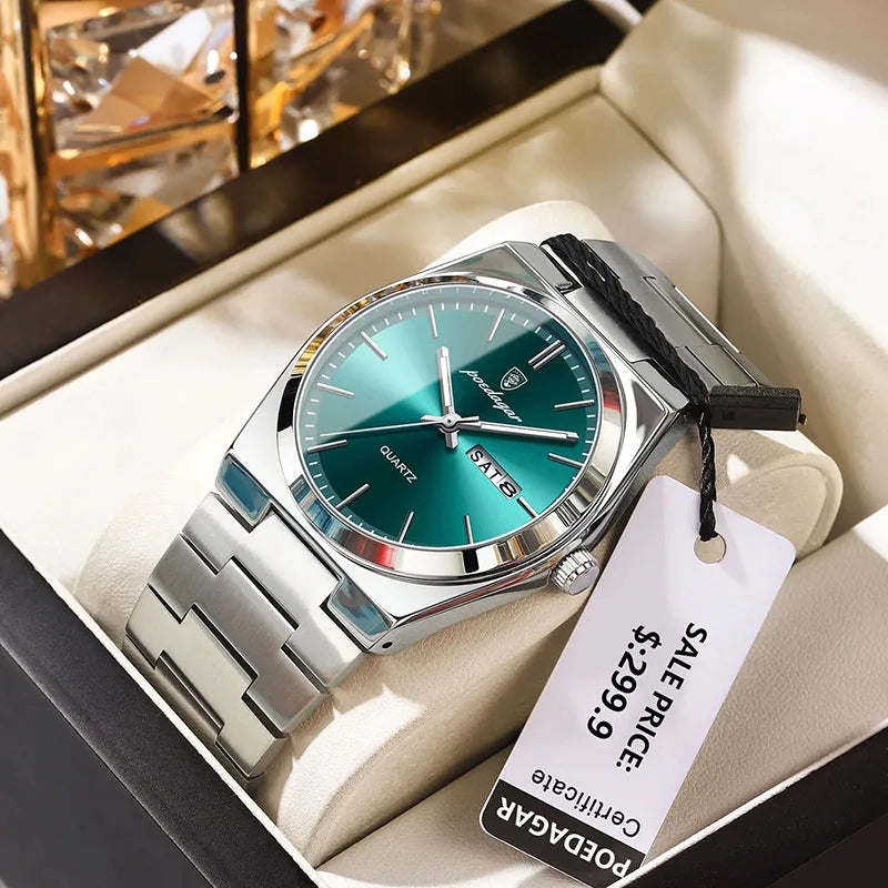 Montre de luxe en acier inoxydable pour homme
