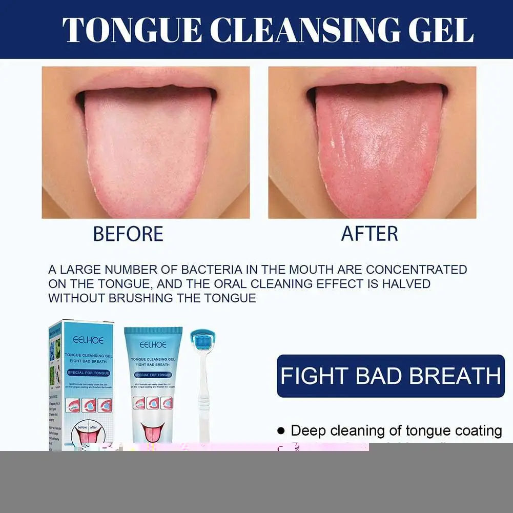 Gel Nettoyant pour la Langue avec Brosse