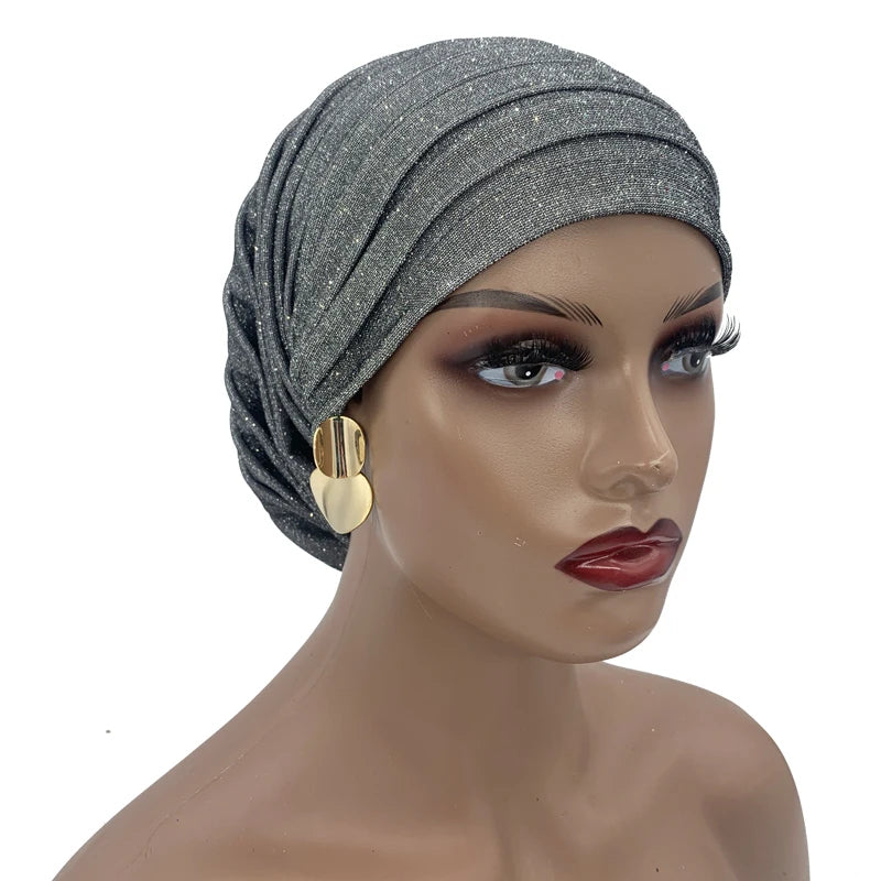 Turban Plissé à Paillettes