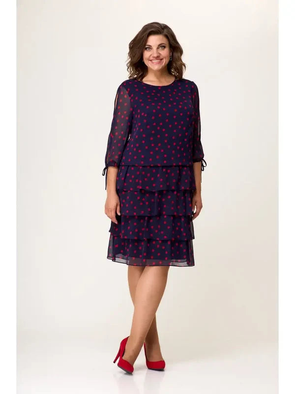 🌸Robe de fête en mousseline jusqu'aux genoux