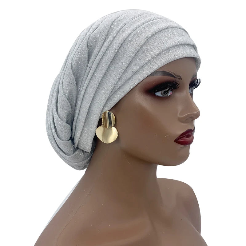 Turban Plissé à Paillettes