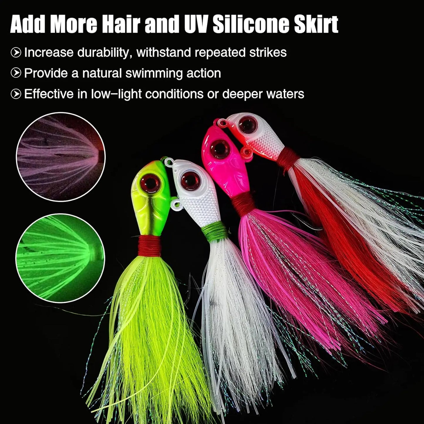 Leurre Bucktail avec Hameçon – L’Appât Idéal pour la Pêche au Thon