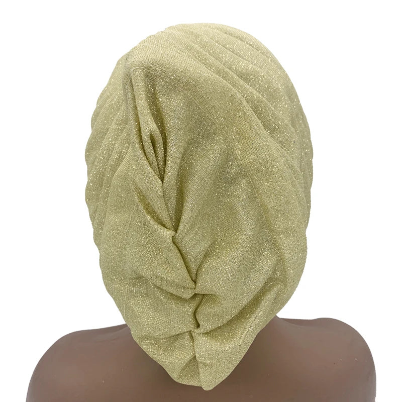 Turban Plissé à Paillettes