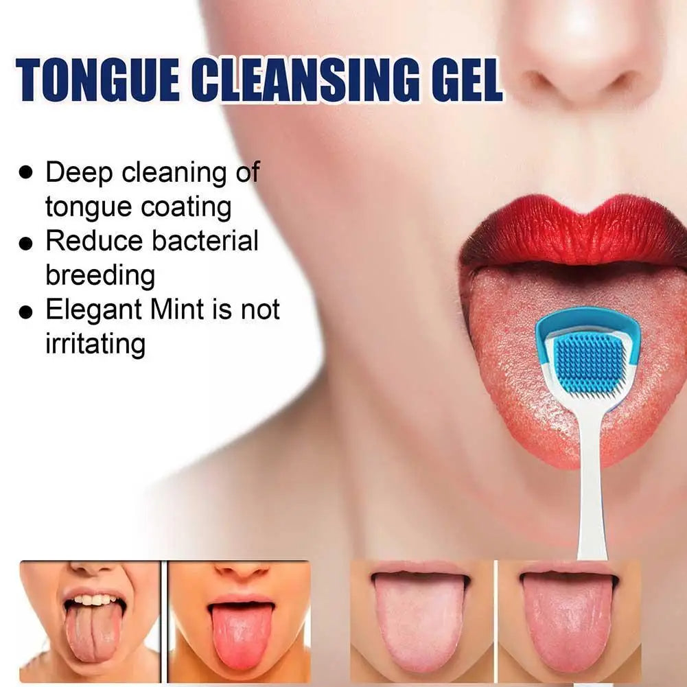 Gel Nettoyant pour la Langue avec Brosse