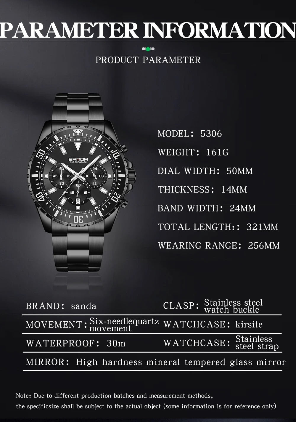 SANDA – montre à Quartz de luxe pour hommes, bracelet en acier