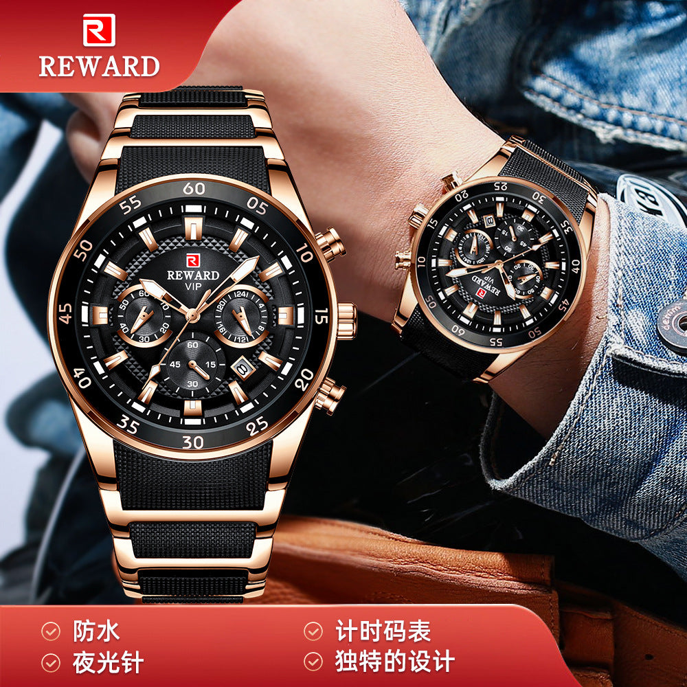⌚ Montre Chronographe Multifonction – Élégance, Puissance et Précision