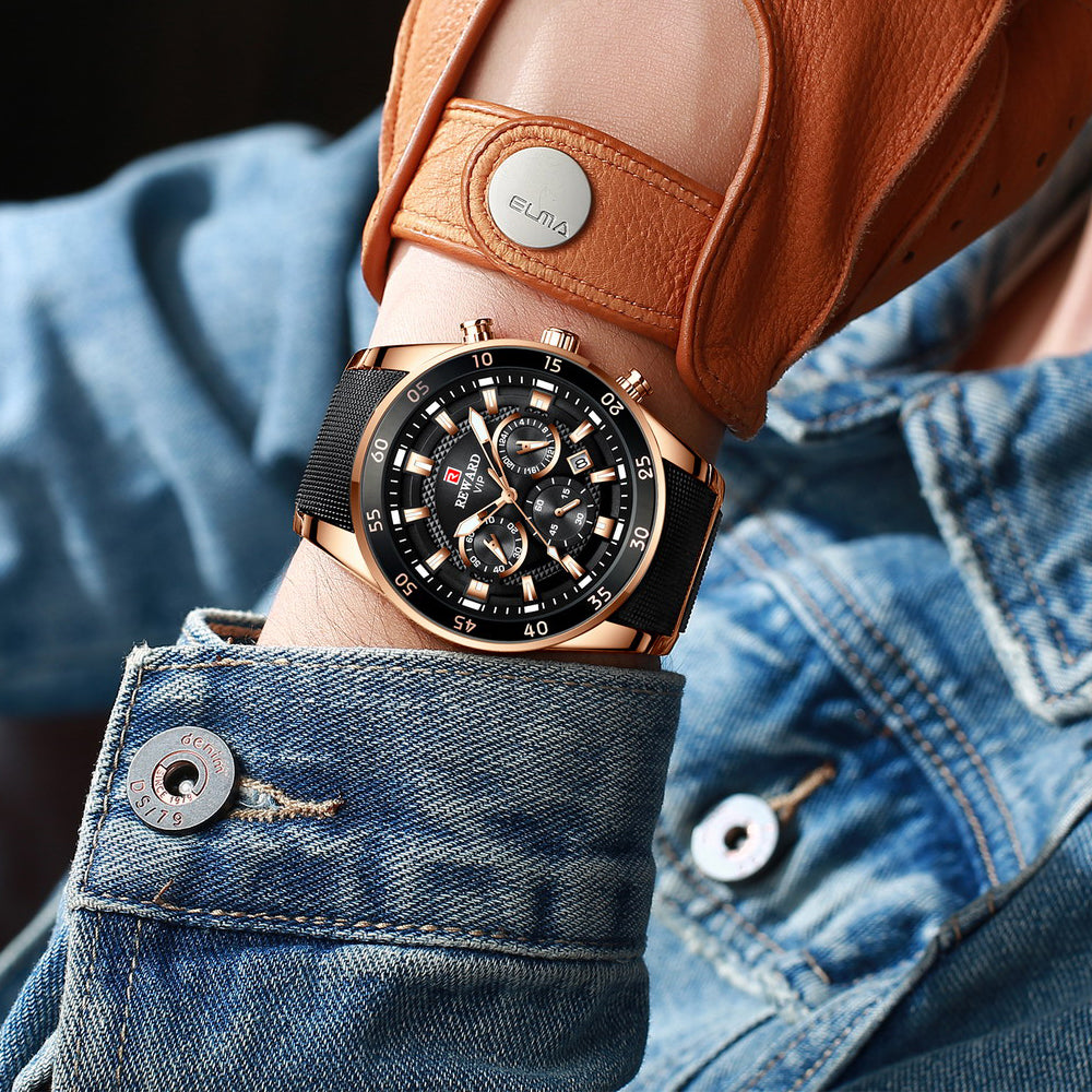 ⌚ Montre Chronographe Multifonction – Élégance, Puissance et Précision