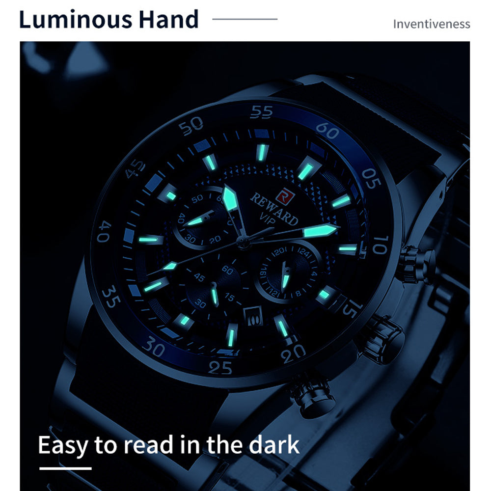⌚ Montre Chronographe Multifonction – Élégance, Puissance et Précision