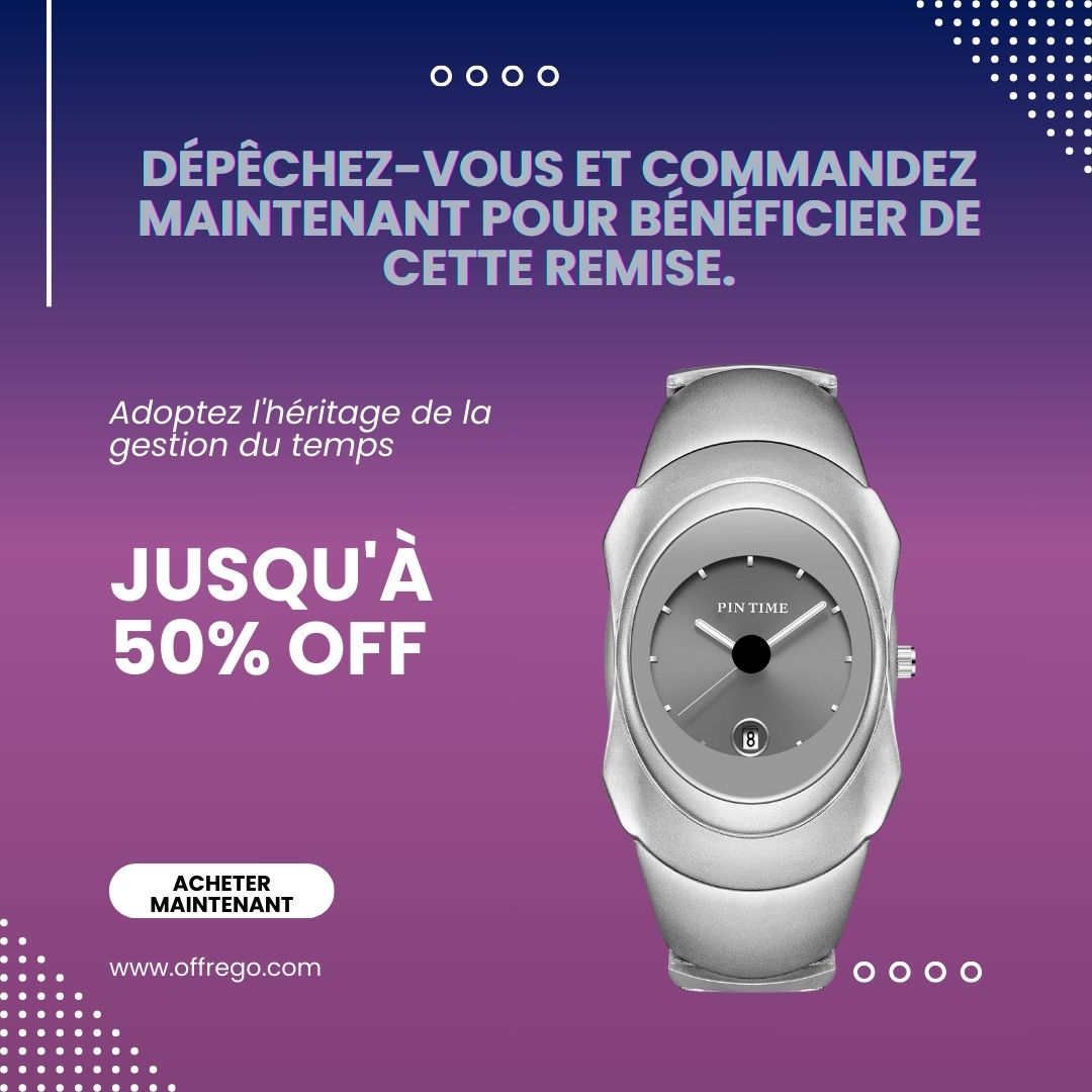 Montre PINTIME pour Homme - Design Unique, Classique et Élégant
