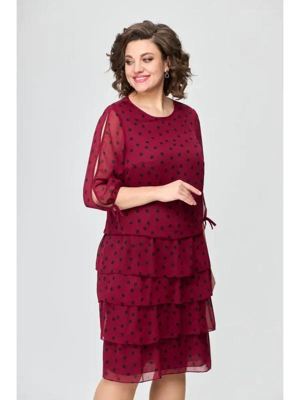 🌸Robe de fête en mousseline jusqu'aux genoux
