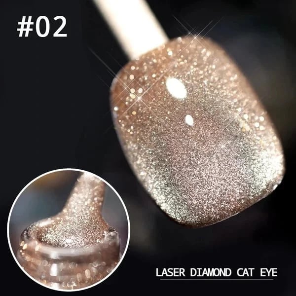 Vernis à Ongles Gel Magnétique avec Paillettes Réfléchissantes.