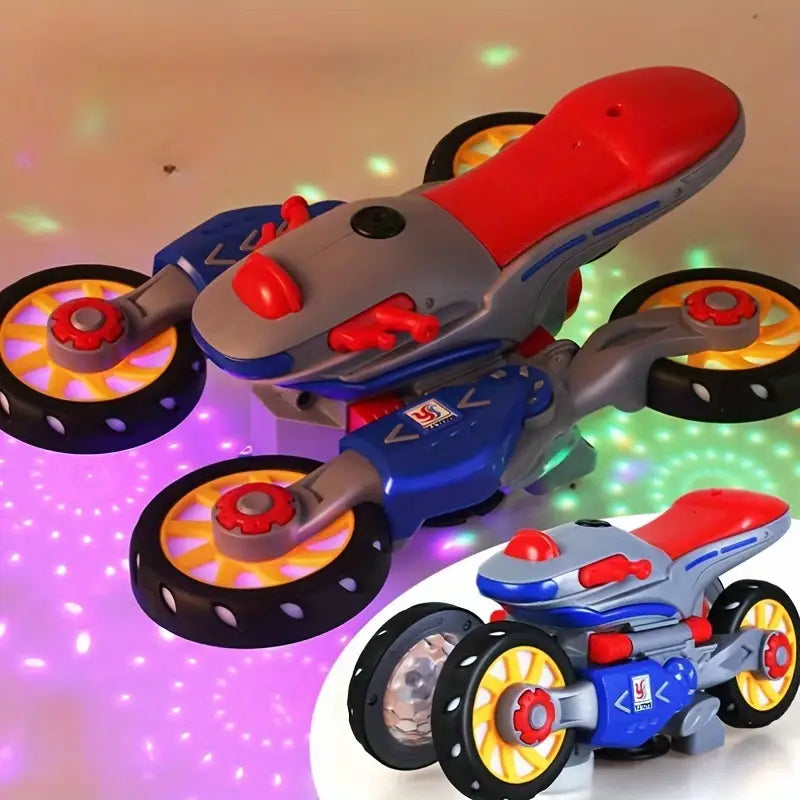 ✨Jouet de moto transformant avec lumières et musique✨