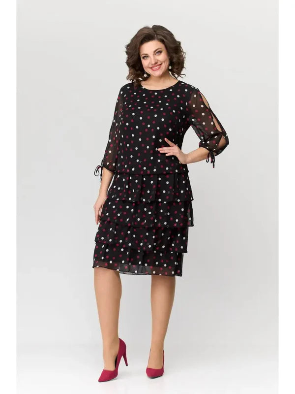 🌸Robe de fête en mousseline jusqu'aux genoux
