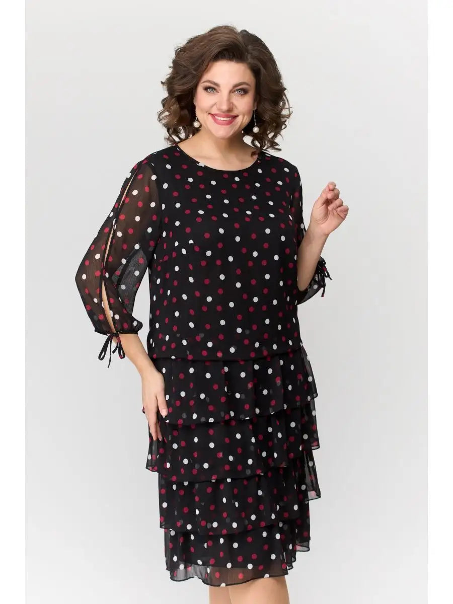 🌸Robe de fête en mousseline jusqu'aux genoux