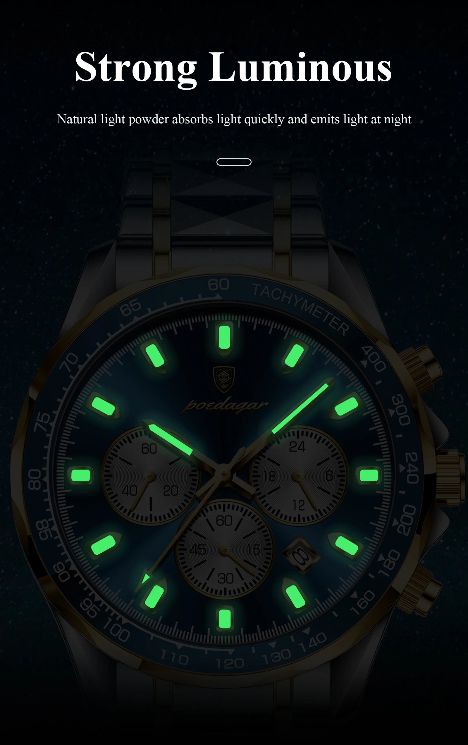 Montre POEDAGAR – Quartz Étanche pour Homme