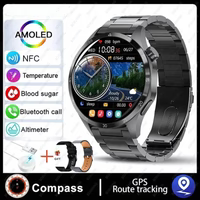 Montre connectée Smart-Life Global GT4 Pro avec écran Amoled HD+(avec troid bracelets cadaeu)