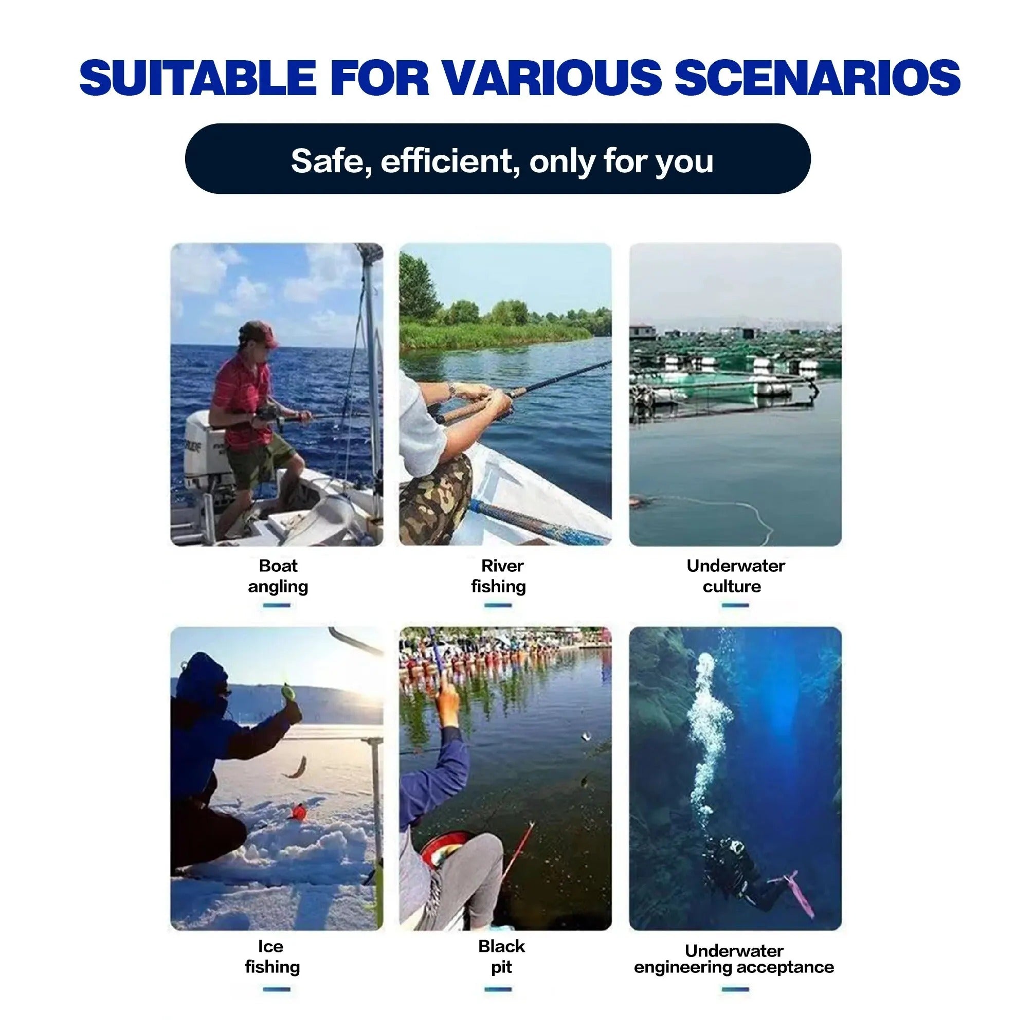 Détecteur de profondeur de poisson portable avec vision nocturne