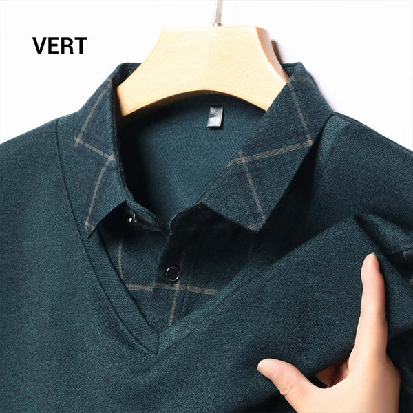 Chemises pour hommes ensemble deux pièces à manches longues