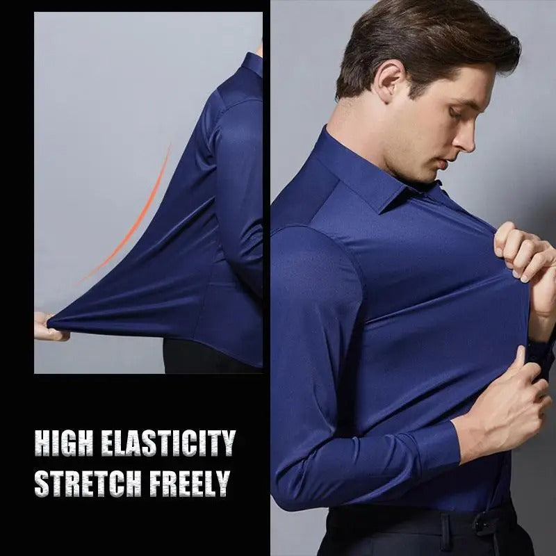 Chemise extensible Anti-rides sans repassage, habillées pour hommes