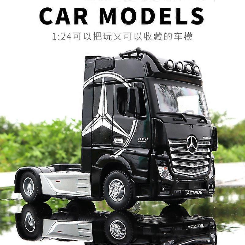 1:24 Mercedes-ACIROS camion haute Simulation métal tirer modèle de voiture lumière sonore