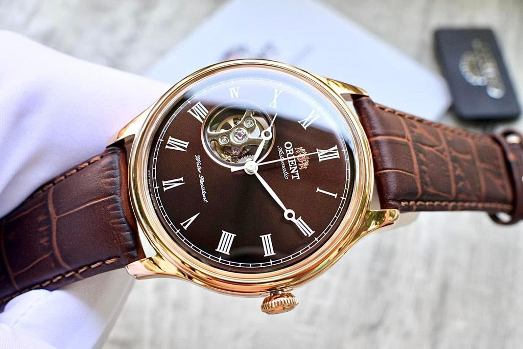 Montre Orient Classic Automatique Analogique pour Homme Cadran Marron