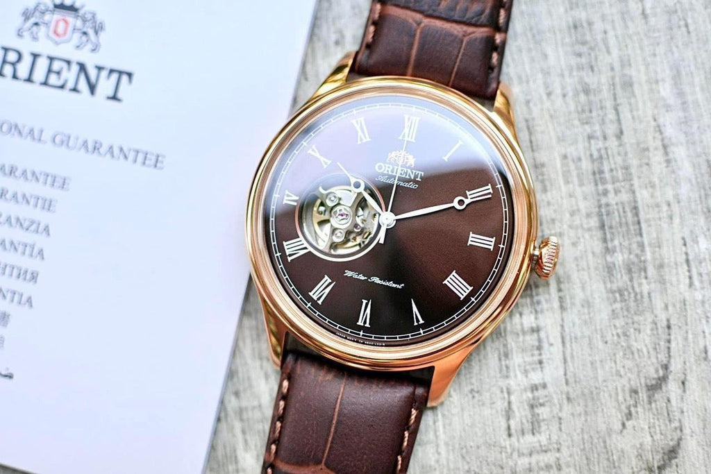 Montre Orient Classic Automatique Analogique pour Homme Cadran Marron