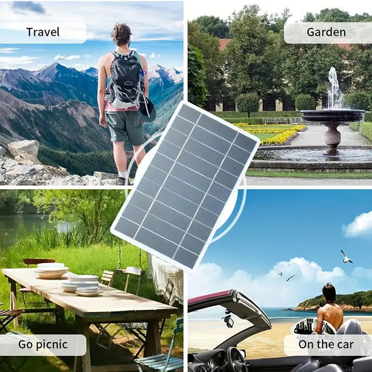 Chargeur Solaire Portable Étanche avec USB - 2W, Charge Sécurisée pour Power Banks & Téléphones