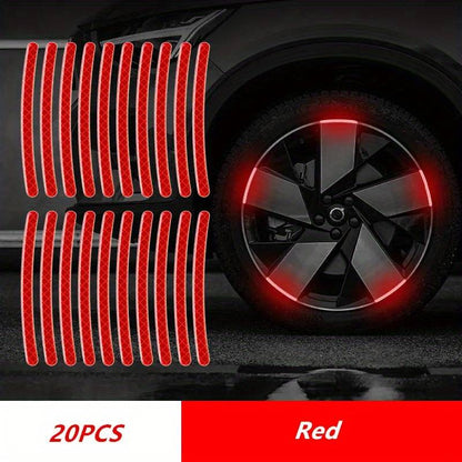 Bandes réfléchissantes pour moyeu de roue de voiture