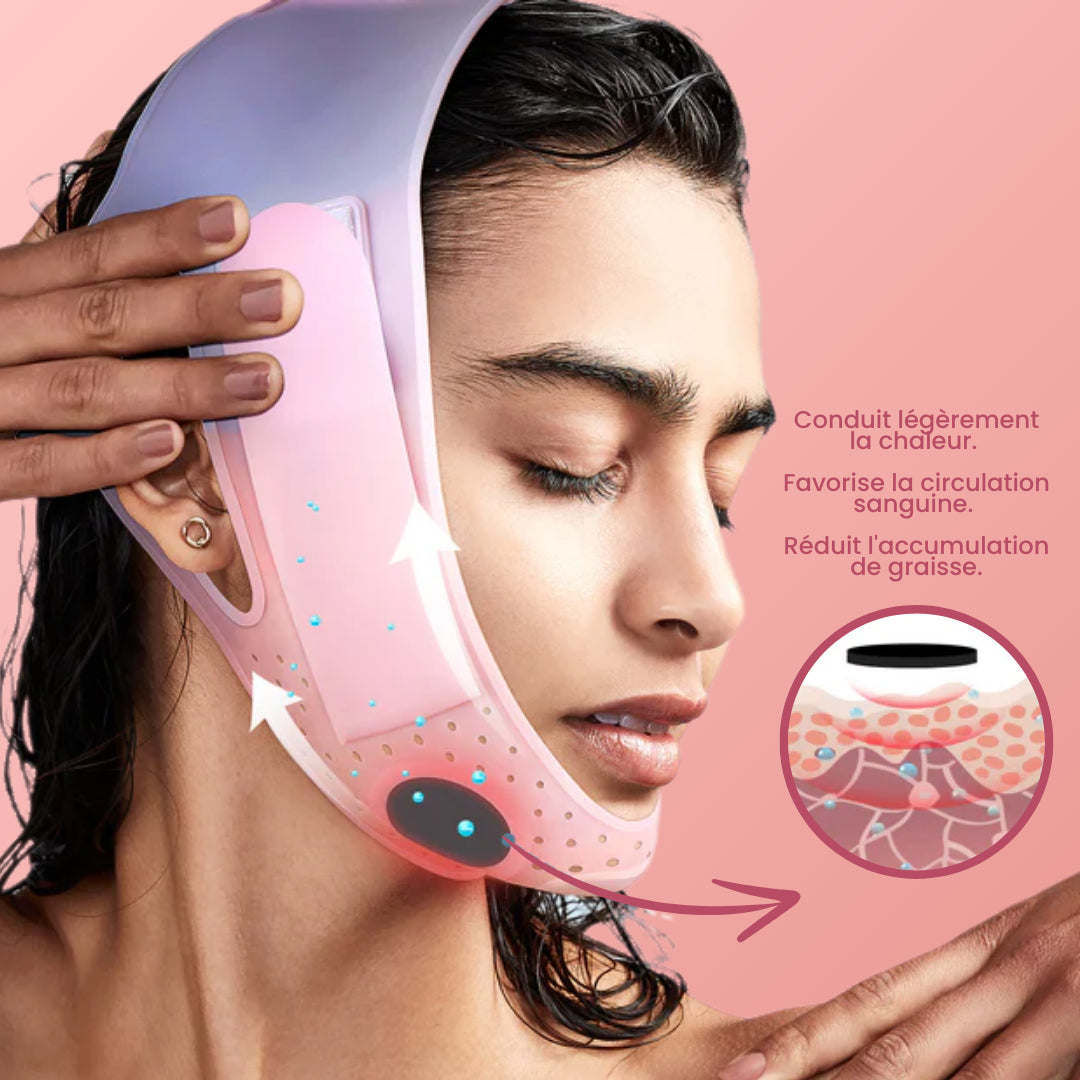 Ruban Réducteur Double Menton V-Ligne en Silicone