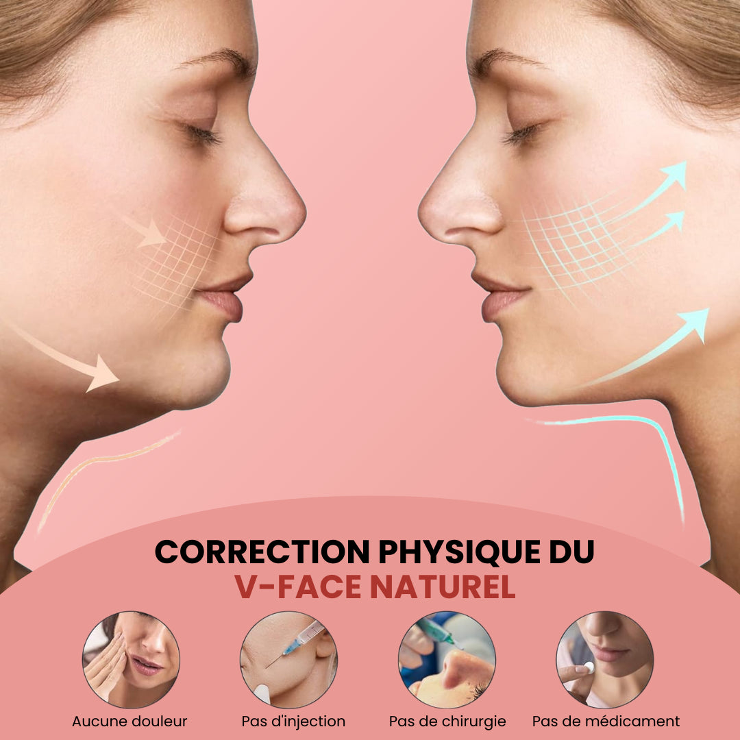 Ruban Réducteur Double Menton V-Ligne en Silicone