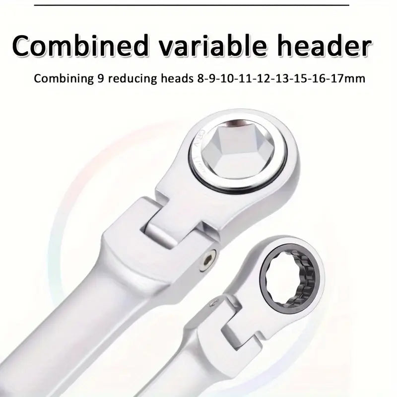 Kit de Clés à Cliquet Réglables 15 Pièces