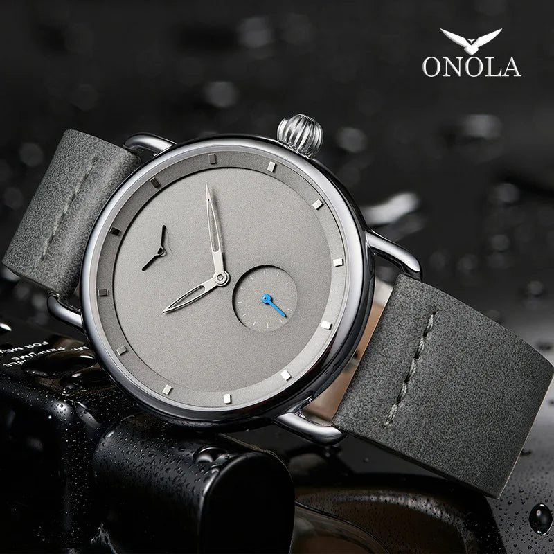 Montre élégante pour hommes avec cuir