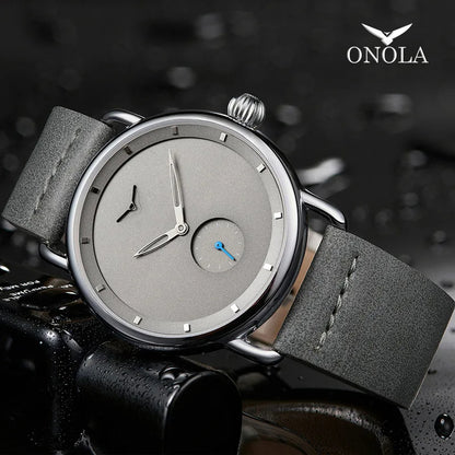 Montre élégante pour hommes avec cuir
