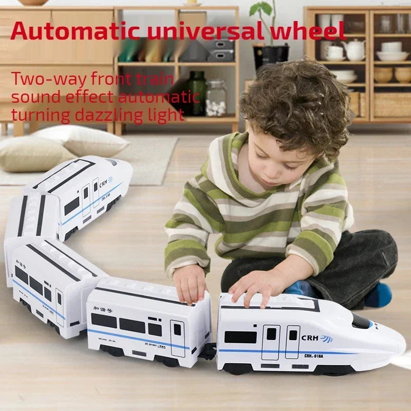 Jouet de train à grande vitesse pour enfants, , modèle de train sonore et lumineux