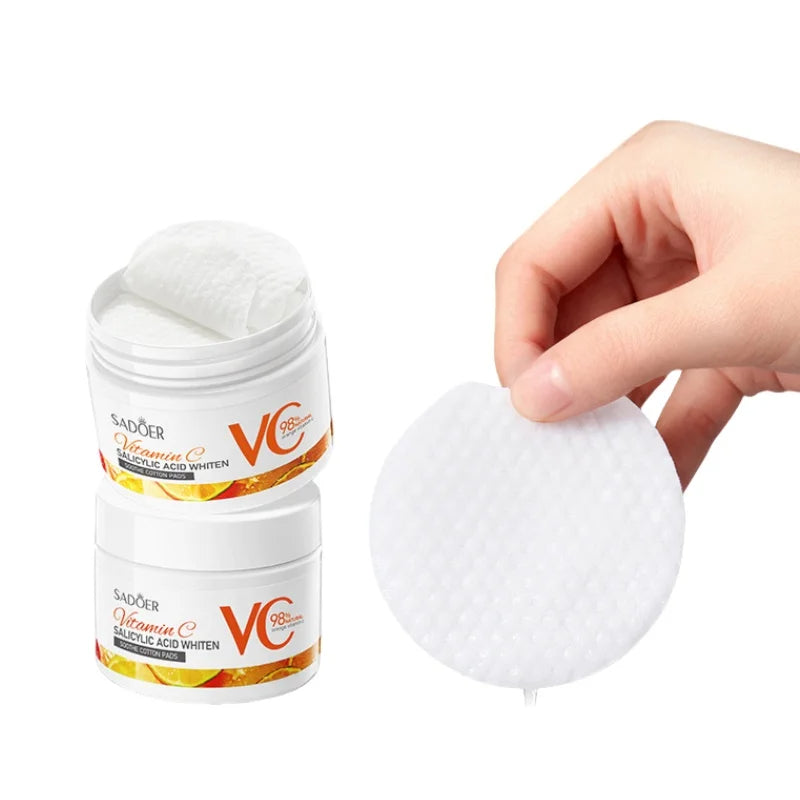 Vitamine C Acide salicylique Tablette de coton blanchissant et apaisant Masque facial hydratant et réparateur