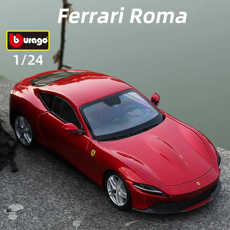 Bburago – Modèle réduit Ferrari Roma en alliage moulé sous pression, échelle 1:24
