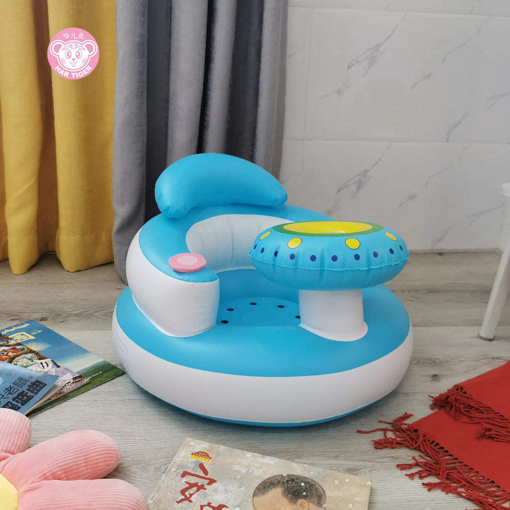Chaise gonflable pour bébé avec pompe à air intégrée