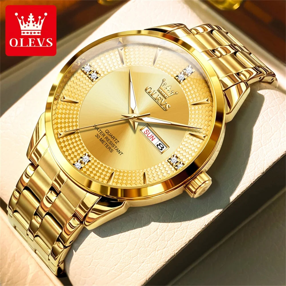 OLEVS  Montres  originale pour hommes Montre-bracelet à diamants