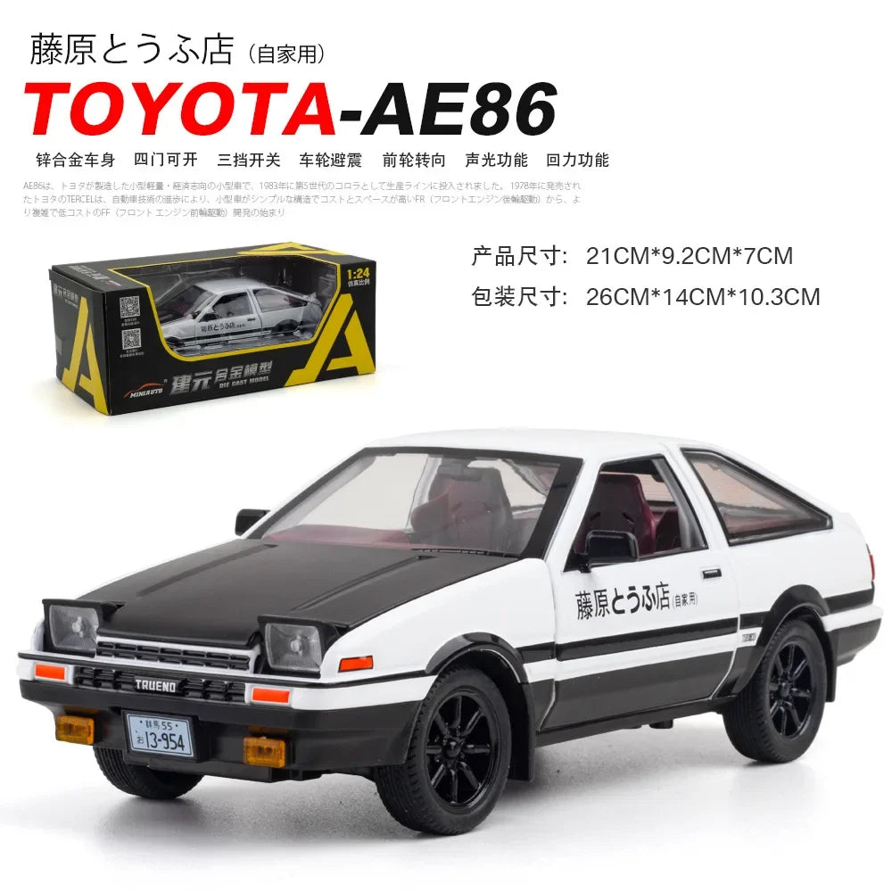 Modèle de voiture AE86, échelle 1:24