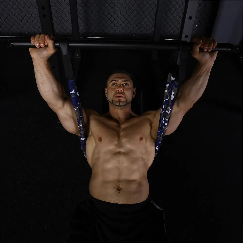 Bande de résistance en latex naturel à 3 voies - Étirements et musculation pour tout le corps