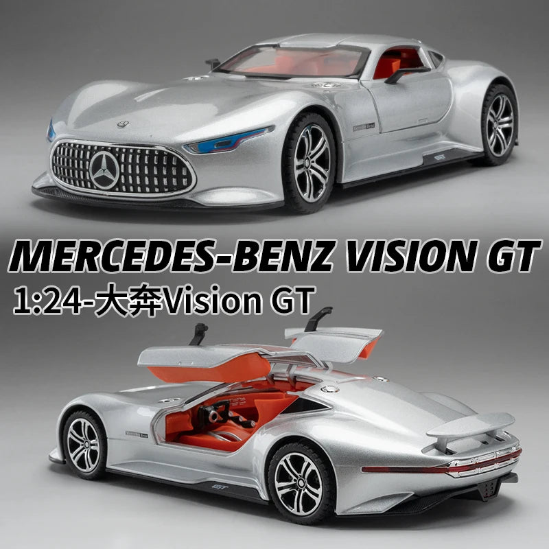 Modèle de voiture AMG Vision GT Fast and Furious, sonore et lumineuse, échelle 1:24